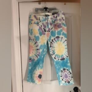 Torrid Green and Blue Jeggings Vibrant Tie-Dye